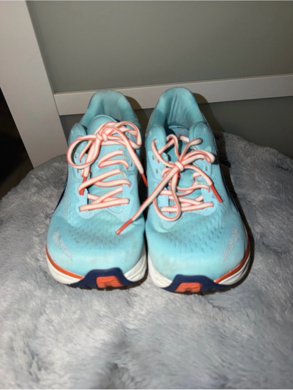 Altra Women's Light Blue Running Sneakers with Coral Accents